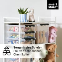 SmartStore 14-litrový priehľadný úložný box s vekom, vystužený plast, vhodný na potraviny, klipový uzáver, bez BPA, 4 ks, 40x30x18 cm, stohovateľný 5