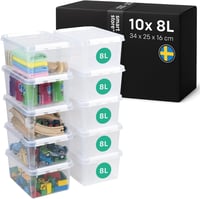 SmartStore 8L Tárolódoboz Szett 10db Átlátszó Élelmiszer Biztos Záródó 1