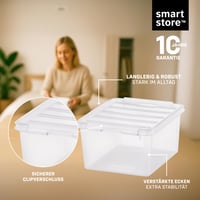 Cutie de depozitare cu capac SmartStore – Set de 10 cutii mici de 2L – 21x17x11 cm – Set organizator transparent 3