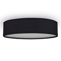 Čierne textilné stropné svietidlo Smartwares s priemerom 40 cm, 3x pätica E14, látkové tienidlo 10