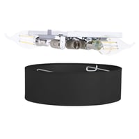 Čierne textilné stropné svietidlo Smartwares s priemerom 40 cm, 3x pätica E14, látkové tienidlo 4