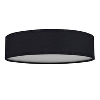 Čierne textilné stropné svietidlo Smartwares s priemerom 40 cm, 3x pätica E14, látkové tienidlo 1
