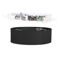 Čierne textilné stropné svietidlo Smartwares s priemerom 40 cm, 3x pätica E14, látkové tienidlo 2