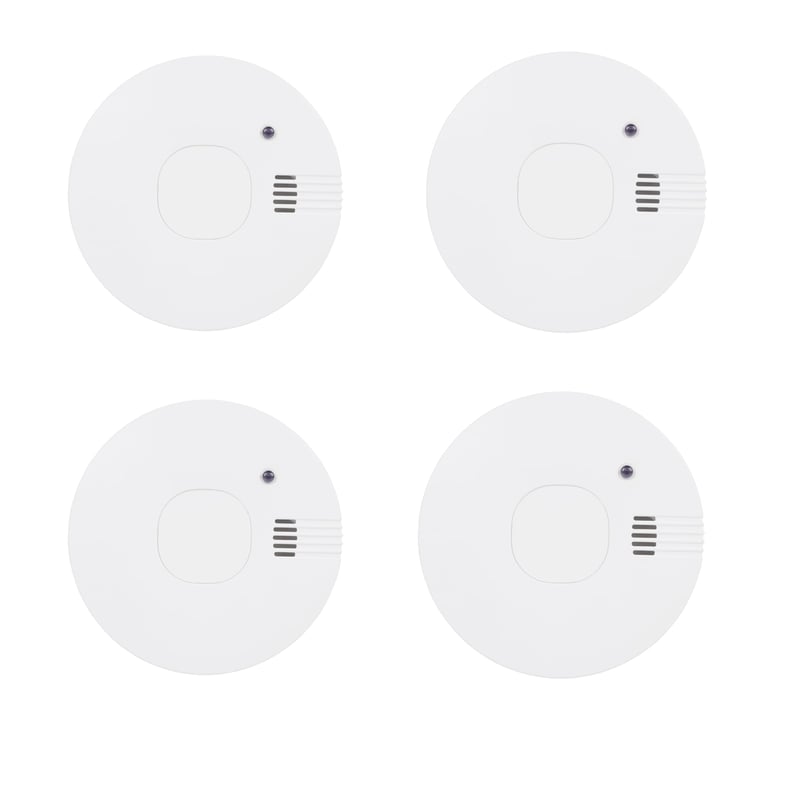 Smartwares FSM-11754 Detektor dymu, sada 4 ks – 85 dB zvuková signalizácia – 5-ročná vymeniteľná batéria – rýchla a spoľahlivá detekcia