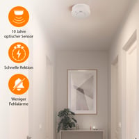 Smartwares Dymový hlásič 2 ks – optický senzor, životnosť 10 rokov, testovacie tlačidlo, 85 dB, certifikát TÜV – 10.048.28 6