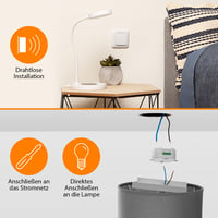 Smartwares SH4-99567 Plug & Connect súprava bezdrôtových zásuviek do spálne – 3 samostatné vypínače a 1 vstavaný modul 6