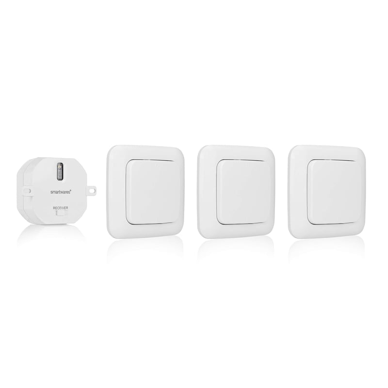 Smartwares SH4-99567 Plug & Connect súprava bezdrôtových zásuviek do spálne – 3 samostatné vypínače a 1 vstavaný modul