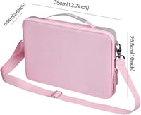 Smatree 13.3" Laptop Kemény Tok MacBook Pro/Air, iPad Pro, Surface Pro - Rózsaszín 5