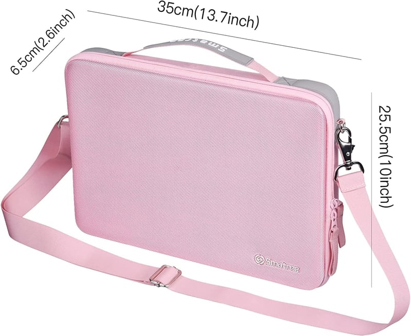 Smatree 13.3" Laptop Kemény Tok MacBook Pro/Air, iPad Pro, Surface Pro - Rózsaszín
