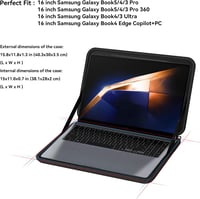 Smatree 16 colos kemény laptop tok Samsung Galaxy Book 3 Pro Business Ultra 16 készülékhez - Vízálló, karcsú, védő hordtáska notebookhoz 2