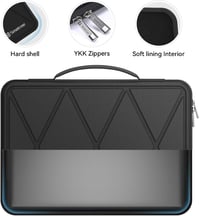 Smatree Kemény EVA Védőtok 15,6" Dell Latitude 3550/3540 Laptophoz - Vízálló, Ütésálló Notebook Táska Gyémántmintával, Fekete (X8278) 7