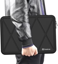 Smatree Kemény EVA Védőtok 15,6" Dell Latitude 3550/3540 Laptophoz - Vízálló, Ütésálló Notebook Táska Gyémántmintával, Fekete (X8278) 9