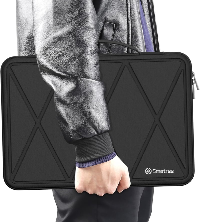 Smatree Kemény EVA Védőtok 15,6" Dell Latitude 3550/3540 Laptophoz - Vízálló, Ütésálló Notebook Táska Gyémántmintával, Fekete (X8278)