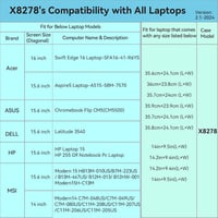 Smatree Kemény EVA Védőtok 15,6" Dell Latitude 3550/3540 Laptophoz - Vízálló, Ütésálló Notebook Táska Gyémántmintával, Fekete (X8278) 3