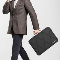 Smatree Kemény EVA Védőtok 15,6" Dell Latitude 3550/3540 Laptophoz - Vízálló, Ütésálló Notebook Táska Gyémántmintával, Fekete (X8278) 8