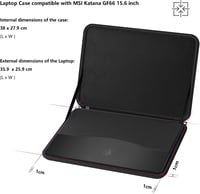 Smatree Kemény Laptop Táska 15.6" - MSI Sword, Katana GF66, GF63 Thin és Creator Z16 Modellekhez - Ütésálló Fekete Hordtáska Gamer Laptopokh 2