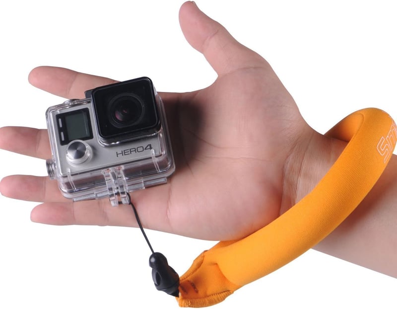 Smatree Vízálló Kamera Úszó Pánt GoPro 13-5/Galaxy S20/Nikon/Canon/Panasonic/Sony Készülékekhez, 200g-ig, 3 Színben (Sárga, Piros, Narancs)