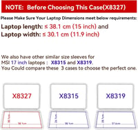 Smatree X8327 17 hüvelykes MSI Raider GE78 HX gaming laptop kemény védőtok 2