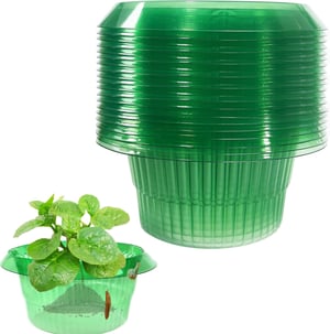 Smaxcn set od 20 plastičnih zaštita od puževa - 3x set (60 komada) + zeleni prstenovi za salatu i kupus