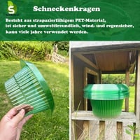 Smaxcn Inele anti-melci, set de 30 bucăți - protecție naturală pentru salată și varză, plastic rezistent la intemperii, diametru 24 cm, verde 9