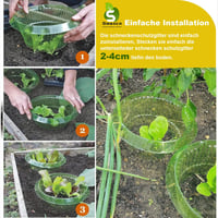 Smaxcn Inele anti-melci, set de 30 bucăți - protecție naturală pentru salată și varză, plastic rezistent la intemperii, diametru 24 cm, verde 8