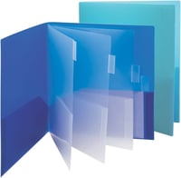 Dosar cu 10 compartimente Smead Poly, format Letter, 2 bucăți, culori albastru și albastru-verzui 1