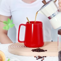 Smilatte 720 ml Kerámia Kávéscsésze Piros Férfiaknak Nőknek 7