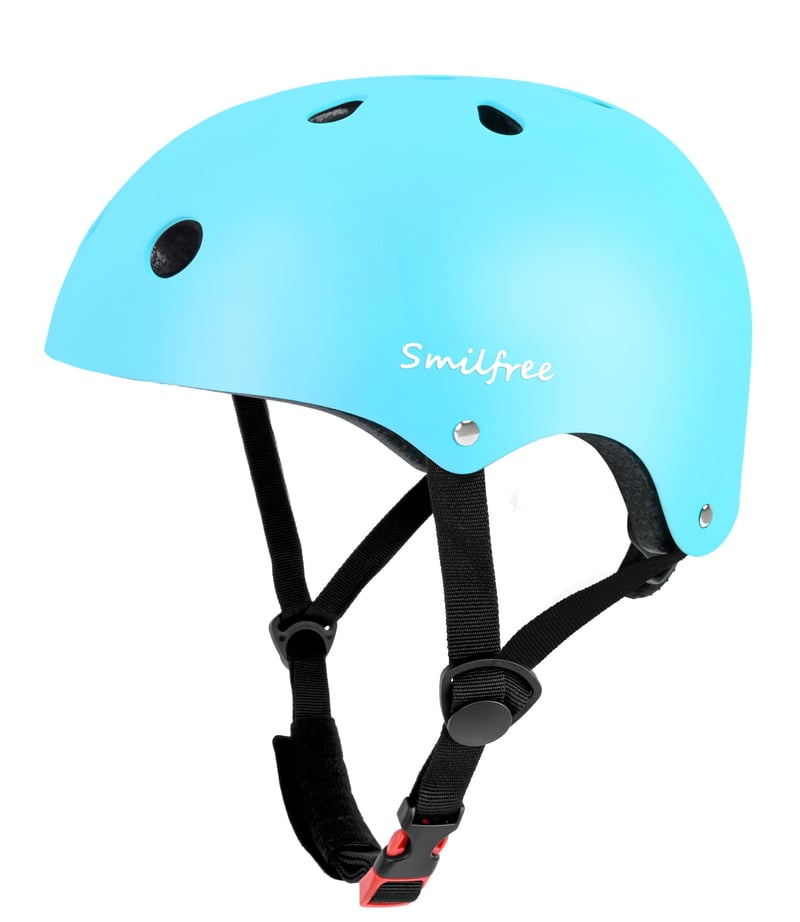 Detská cyklistická prilba Smilfree pre chlapcov a dievčatá - Ľahká skateboardová prilba na bicykel, kolobežku, BMX - Modrá, veľkosť M