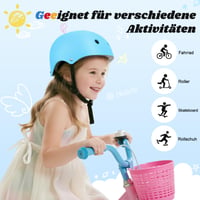 Detská cyklistická prilba Smilfree pre chlapcov a dievčatá - Ľahká skateboardová prilba na bicykel, kolobežku, BMX - Modrá, veľkosť M 2