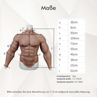 SMITIZEN Silikónový svalnatý kostým, pánska hruď a trup s rukami, realistický kostým svalov pre mužov, cosplay, Halloween, karneval, telová farba 5