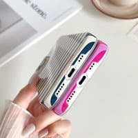 SmoBea iPhone 13 csíkos TPU tok - sötétkék 5