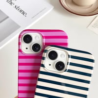 SmoBea iPhone 13 csíkos TPU tok - sötétkék 3