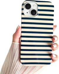 SmoBea iPhone 13 csíkos TPU tok - sötétkék 1