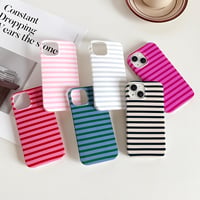 SmoBea iPhone 13 csíkos TPU tok - sötétkék 7