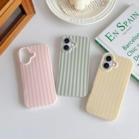 Husă SmoBea pentru iPhone 16 - Model cu dungi, TPU moale, subțire, rezistentă la șocuri, pentru femei și fete, verde salvie 7