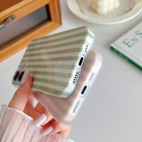 Husă SmoBea pentru iPhone 16 - Model cu dungi, TPU moale, subțire, rezistentă la șocuri, pentru femei și fete, verde salvie 5