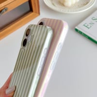 Husă SmoBea pentru iPhone 16 - Model cu dungi, TPU moale, subțire, rezistentă la șocuri, pentru femei și fete, verde salvie 4