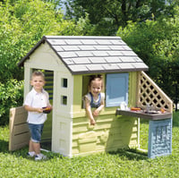 Smoby Life Pretty kućica za igru s kuhinjom (110x127x145 cm) - Vrtna kućica za djecu otporna na vremenske uvjete s ljetnom kuhinjom, izrađena od najmanje 50% recikliranog materijala 4