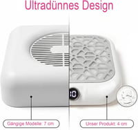 Aspirator de praf pentru unghii Smofrees cu afișaj LED, 10 trepte de putere de aspirare, 30 de filtre incluse, motor turbo silențios 3