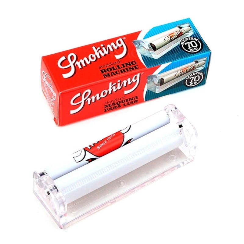 Cigarettový baliaci strojček 70 mm, malý červený ručný balič cigariet