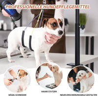 SMONTER Állítható Magasságú Kutyakozmetikai Kar Rögzítővel, Kis és Nagy Kutyákhoz, Két Csípőtartóval, 45-91 cm, Fekete 7