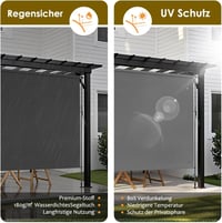 SMONTER Függőleges Napellenző 200x316cm - Kézi Tekerős, Szélálló, Vízálló Árnyékoló Erkélyre, Teraszra, Fúrás Nélkül 3