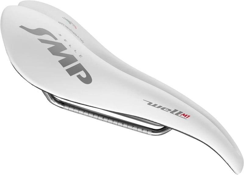 Șa de bicicletă SMP Selle Well M1, alb, unisex, 279x163 mm, 315 g