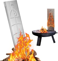 smtfcty Lángos Lazac Grillezőlap Rozsdamentes Acél 51cm - Tűzcsészéhez és Kerti Grillhez 1