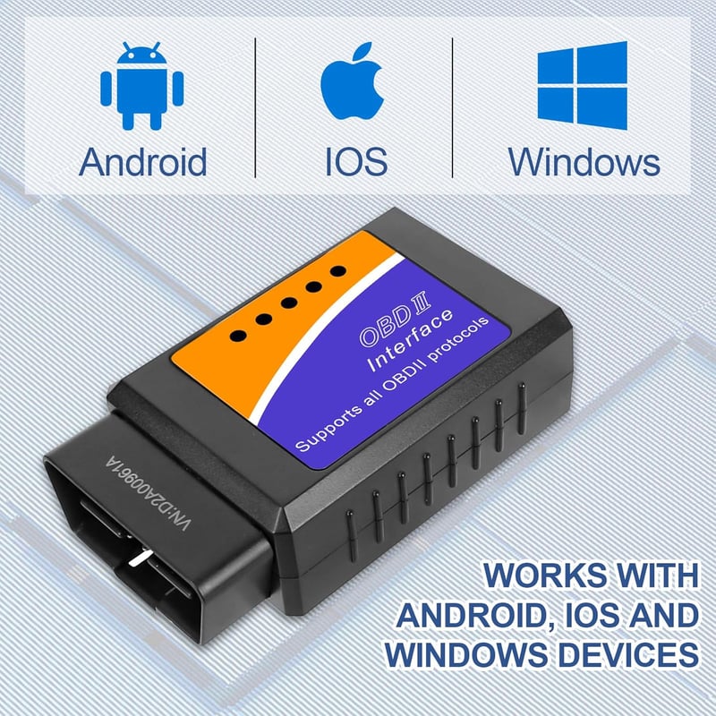 smtfcty WiFi OBD2 Autódiagnosztikai Adapter - Kompatibilis iOS, iPhone, iPad és Android Eszközökkel - Bluetooth Csatlakozás Minden OBD2 Prot