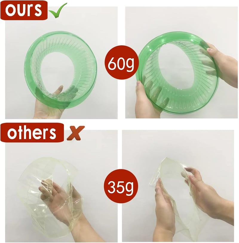 SMUJU 20 db Csigavédő Gyűrű 24 cm Zöld - Növényvédelem Salátához és Káposztához - Schneckenkragen, Pack of 20