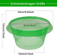SMUJU 20 db Csigavédő Gyűrű 24 cm Zöld - Növényvédelem Salátához és Káposztához - Schneckenkragen, Pack of 20 6