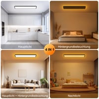 LED stropné svietidlo SNADER s diaľkovým ovládaním, 120x30 cm, 44W, 4400 lm, stmievateľné, 3000K-6500K, nočné svetlo, do spálne, detskej izby, obývačky 7