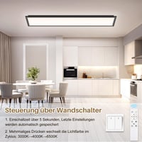 LED stropné svietidlo SNADER s diaľkovým ovládaním, 120x30 cm, 44W, 4400 lm, stmievateľné, 3000K-6500K, nočné svetlo, do spálne, detskej izby, obývačky 5