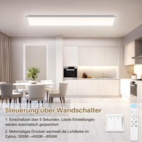 SNADER LED stropna svjetiljka s prigušivanjem, 120x30 cm, 44W 4400LM s daljinskim upravljačem, 3000K-6500K, noćno svjetlo, ravni panel za spavaću i dječju sobu 5
